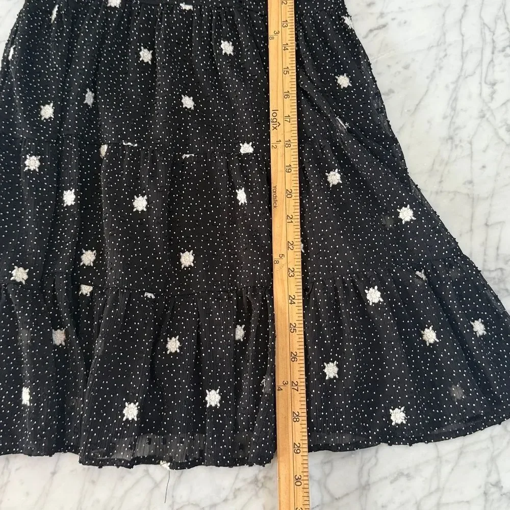 Zara Girl's Swiss Dot Embroidered Flowers Dress size 8